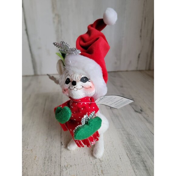 Annalee snowflake Mouse Xmas scarf mistletoe figure decor - Picture 2 of 5